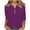 Purple, variant on cfhntfmh 3/4 Length Sleeve Womens Tops V Neck Tee Henley Shirts Summer Beach Vacation Clothes Plus Size Tops