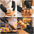 thumbnail image 4 of Oleegame 2PC Silicone Pot Holders And Oven Sets Kitchen Gloves Heat Non Slip For Baking Cooking Black 4 Black, 4 of 9