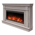 thumbnail image 2 of Ameriwood Home Elmcroft Wide Mantel with Linear Electric Fireplace, Rustic Gray, 2 of 8