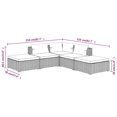 thumbnail image 4 of vidaXL 5 Piece Garden Lounge Set with Cushions Poly Rattan Brown, 4 of 5