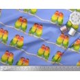thumbnail image 2 of Soimoi Poly Georgette Fabric Branch & Colorful Parrot Bird Printed Craft Fabric by The Yard 42 Inch Wide, 2 of 3
