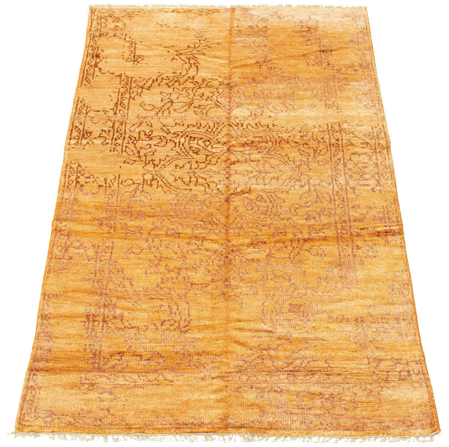 ECARPETGALLERY 4'10" x 7'11" Bordered Jules Oushak Hand-knotted Area Rug for Living Room, Dining Room and Bedroom in Oran