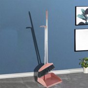 TopLLC Sweeping Brooms Indoor 180 Rotatable Standing Storage Buckle Type Brooms And Dustpan Set With Scraping Teeth And Scraper Deep Cleaning Suitable For Home Portable Broom
