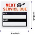 thumbnail image 3 of Oil Change Stickers 300 Pcs 2x2" Service Black Stickers, Next Service Due Reminder Sticker Roll, Removable Vinyl Stickers in Roll with Perforation Line (Black 300PCS), 3 of 6