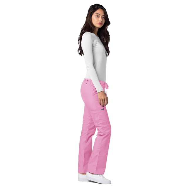 Adar Pantalon d'Uniforme Droit pour Femmes Universal, à Cordon, Popeline Durable, Noir