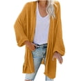thumbnail image 1 of AherBiu 3/4 Sleeve Cardigan Sweaters for Women Open Front Ribble Knit Outwear Jackets Loungewear, 1 of 6