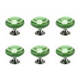thumbnail image 1 of Unique Bargains Ceramic Vintage Knobs Drawer Pull Handle Cupboard Dresser 6pcs Gold Circle Green, 1 of 8