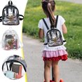 thumbnail image 1 of SSZMDLB 2Pcs Transparent Backpack, Transparent Backpack for Women, PVC Clear Backpack and Tote Bag, Waterproof Zippered Daypack with Front Pocket, Large Capacity for School College Commuting, 1 of 9