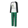 thumbnail image 3 of SUNSIOM Matching Family Pajamas Sets Christmas PJ's Long Sleeve Tree Print Raglan Tops + Plaid Pants Set Loungewear, 3 of 10