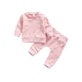 thumbnail image 2 of Kmbangi Baby Sweater + Pants, Flower Pattern Pocket Decoration Clothing, 2 of 8