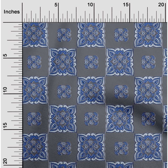 oneOone Viscose Chiffon Fabric Floral Block Decor Fabric Printed BTY 42 Inch Wide
