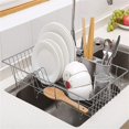 thumbnail image 3 of Dish Drying Rack, 304 Stainless Steel Dish Rack, with Utensil Holder, Cutting Board Holder and Dish Drainer, Dish Rack and Drainboard Set, for Kitchen Counter Top, 3 of 7