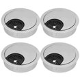 thumbnail image 3 of Desk Hole Cover, Brushed Silver Easy To Install, Zinc Alloy Desk Grommets, Computer Desk School PC Peripheral For Office Table 50 Brushed, 3 of 8