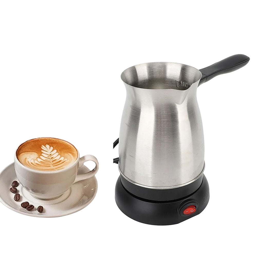 MesaSe Stainless Steel Percolator Coffee Pot  600ML Capacity  5-6 Cups  Electric Coffee Maker with Keep Warm Function  Multi-Purpose Brewer for Coffee  Tea  Milk  Easy One-Button Operatio