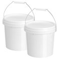 thumbnail image 2 of Milisten 2pcs White Plastic Water Bucket Home 5L Bucket Portable Plastic Bucket with Handle, 2 of 6