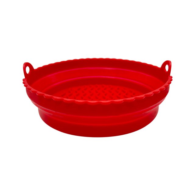 Pompotops Tapis de Cuisson en SILICONE Réutilisable pour Friteuse à Air Chaud, Plateau de Friteuse Pliable, Liquidation