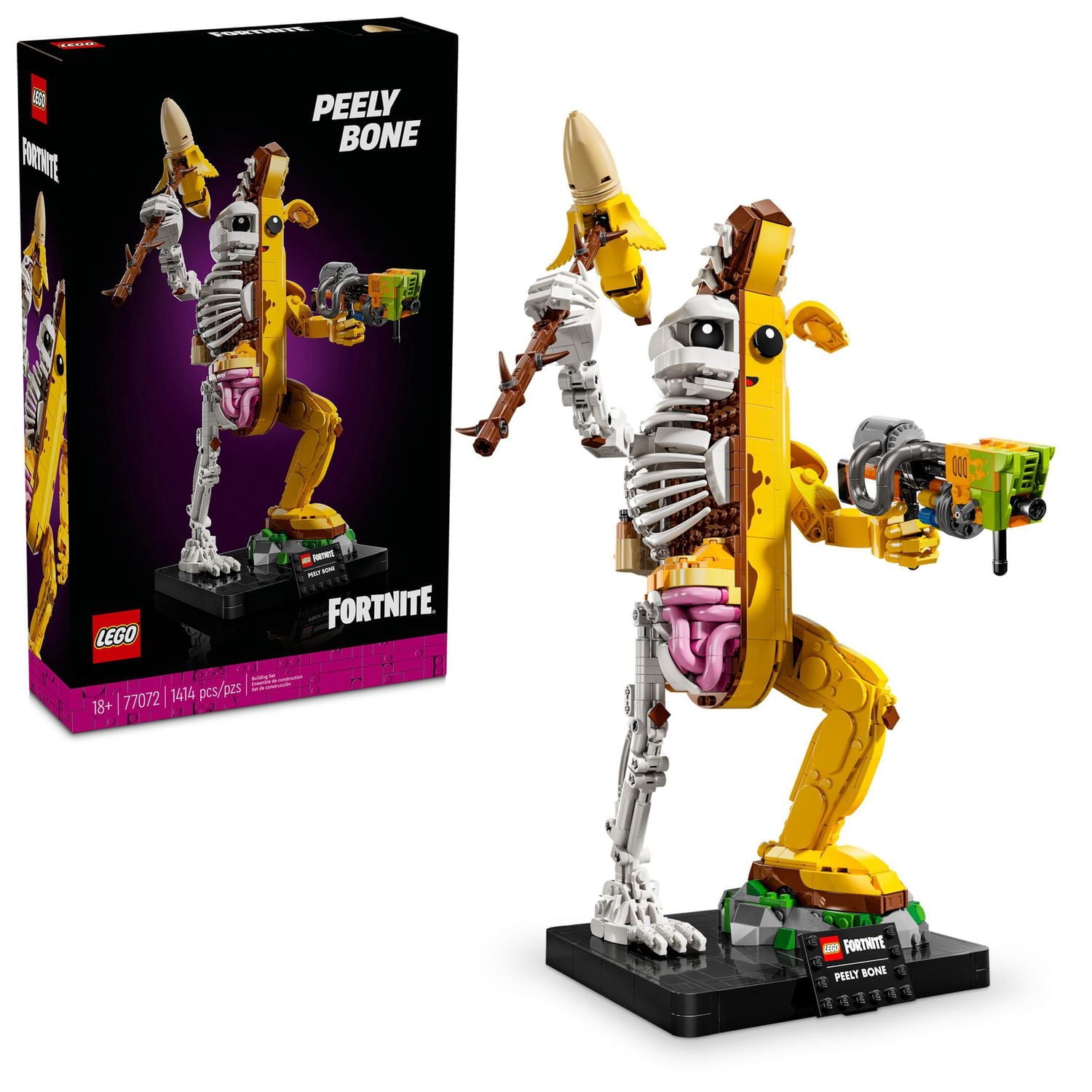 LEGO Fortnite Peely Bone - Collectible Fortnite DIY Kit for Adults, Ages 18+ - Building Set for Home Decor, Office or Bedroom - Gift Idea for Fans of Video Game - 77072