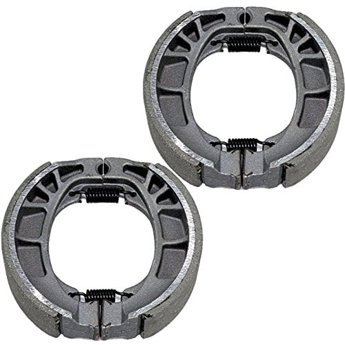 Caltric Front & Rear Brake Shoes Compatible With Honda C70 C-70 Passport 70 1980-1983