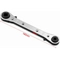 thumbnail image 2 of 5 Packs Reversible Ratchet Wrench Tool for AC Refrigeration Service, 4-in-1 Multi-Size Spanner with Chrome Finish, HVAC and Compressor Maintenance, Grip Hand Tool for Automotive Repair and DIY, 2 of 8