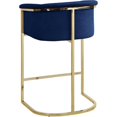 thumbnail image 2 of Meridian Furniture Donatella Navy Velvet Stool, 2 of 5