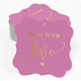 thumbnail image 2 of Inkdotpot Pack Of 50 Real Gold Foil Bracket Shape Paper Tags Made With Love Wedding Favor Hang Tags, 2 of 7