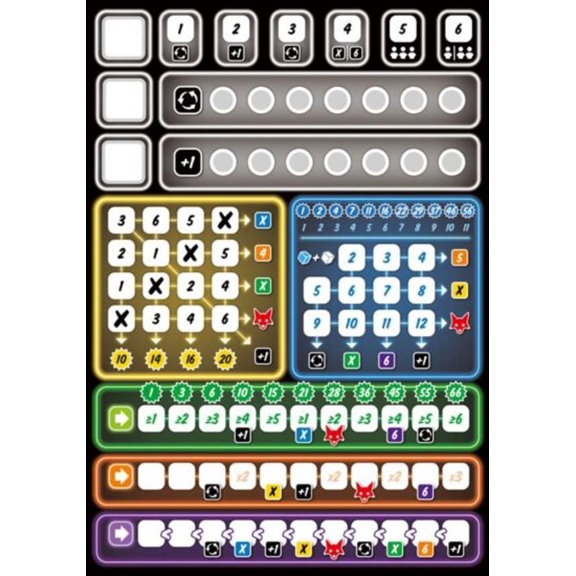 Schmidt Spiele -Tres Fute - French Roll and Write - 1 to 4 players - Solo Mode - 8 years +