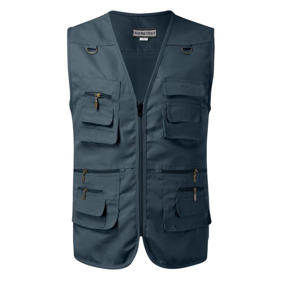 Mens Outdoor Vest Fishing Gear Vest Mountaineering Photography Mens Pocket Vest All T Shirts for Men Men T Shirt Pack Mens Night Shirts for Sleeping Long Sleeve T Shirts for Men Big Man Shirts Tall