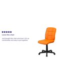 thumbnail image 2 of Mid-Back Orange Quilted Vinyl Swivel Task Chair, 2 of 9