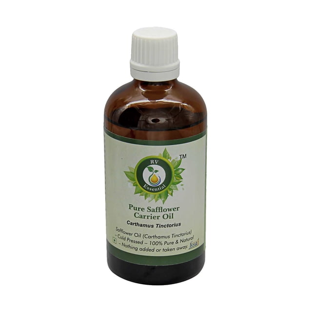 Safflower Oil Carthamus Tinctorius For Skin For Cooking Unrefined For Painting For Face For Hair For Skin Pure Natural Cold Pressed 5ml 0.169oz By R V Essential