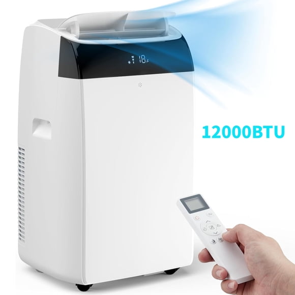 Garvee 12000 BTU Portable Air Conditioner with 3-in-1 Cooling/Dry/Fan Modes, 24-Hour Timer AC Unit, Cools Up to 550 Sq.ft, White