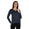 thumbnail image 1 of Inkmeso Solid Button Henley T-shirt For Womens Casual BasicLong SleeveTee T-shirts, 1 of 7