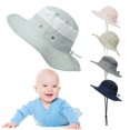 thumbnail image 2 of Bucket Hat Solid Color Mesh Patched Polyester Travel Hiking Fisherman Hat for Kids, 2 of 10