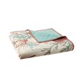 thumbnail image 3 of Pebble Beach Couverture Matelassée en Coton Surdimensionnée Corail 50x70 Pouces, 3 of 3