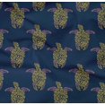 thumbnail image 4 of oneOone Organic Cotton Poplin Twill Fabric Turtle Block Printed Craft Fabric BTY 42 Inch Wide, 4 of 4