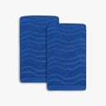 thumbnail image 1 of Mainstays Kids 2pk Hand Towel, Dark Blue Waves, 1 of 5