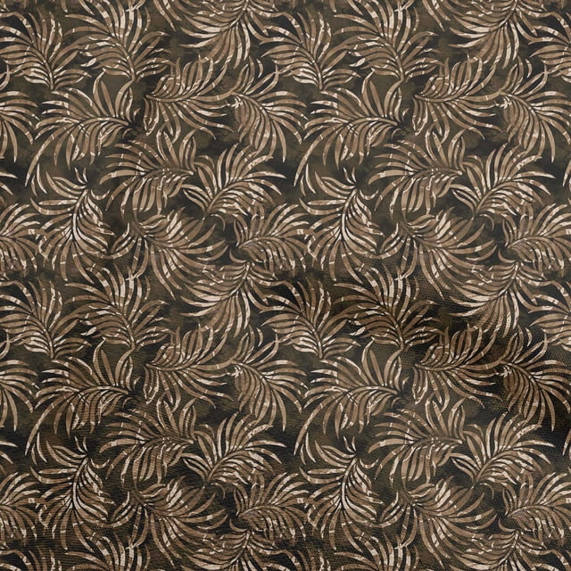 oneOone Viscose Chiffon Brown Fabric Leaves Sewing Craft Projects Fabric Prints By Yard 42 Inch Wide