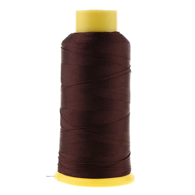 1 Roll (984 Yards) Strong 210D Bonded Nylon Sewing Thread for Stitching Leather Craft Tent Canvas Repair Coffee