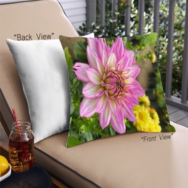 Ahgly Company Plants Flower Outdoor Throw Pillow, 18 inch by 18 inch