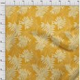 thumbnail image 4 of oneOone Polyester Spandex Mustard Yellow Fabric Tropical Craft Projects Decor Fabric Printed By The Yard 56 Inch Wide, 4 of 4
