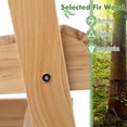 thumbnail image 4 of Patiojoy 2PCS Outdoor Fir Wood Rocking Chair Outdoor Glider Chair with Rotatable Hidden Cup Holder and Curved Seat, 4 of 8