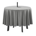 thumbnail image 1 of Vargottam Indoor/Outdoor Round Tablecloth 58 Inch Round Tablecloth with Umbrella , Waterproof Zippered Patio Table Cloths, Spring/Summer Table Covers for Backyard Circular Table/BBQs/Picnic - Gray, 1 of 7