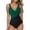 Green, variant on VBTAPA Women's One Piece Swimsuit Color Block Bathing Suit Tummy Control V Neck Wrapped Ruched Swimwear Prime Sales Today Hot Pink M
