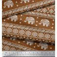 thumbnail image 3 of Soimoi polyester Crepe Fabric Aztec & Tribal Elephant Animal Fabric Prints By Yard 42 Inch Wide, 3 of 3