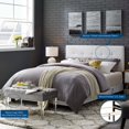 thumbnail image 4 of Modway Amira Full Modern Upholstered Polyester Fabric Bed in White, 4 of 9