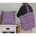 thumbnail image 5 of Soimoi Purple Georgette Viscose Fabric Diamond Geometric Print Fabric by the Yard 42 Inch Wide, 5 of 5