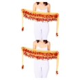 thumbnail image 3 of Transemion Wide Application Belly Dance Sequined Waist Versatile And Stylish Waist orange 2Set, 3 of 6