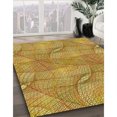 thumbnail image 3 of Ahgly Company Machine Washable Indoor Rectangle Transitional Golden Brown Yellow Area Rugs, 7' x 10', 3 of 7