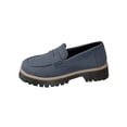 thumbnail image 2 of LSLJS Chaussures Décontractées de Mode pour Femmes Printemps Nouvelles Rétro Givrées Tête Ronde Talon Épais Mocassins Bas Épais Talon Moyen, Chaussures pour Femmes, Cadeaux pour Femmes, 2 of 3