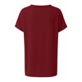 thumbnail image 3 of Womens Solid Short Sleeve V-Neck Casual Pockets Tee Tops T Shirt, 3 of 5