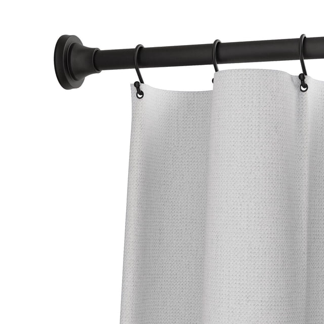 Mainstays Adjustable Tension Shower Curtain Rod with Decorative Finials